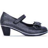 Alens Lunedi Platin Simli 4cm Topuklu Kız Çocuk Ayakkabı