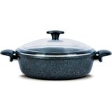Aler Home Thermoad Döküm Granit Karnıyarık Tenceresi Gri 30CM