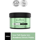 Alerma Durulanan Arındırıcı Saç Maskesi Vegan İnce Telli Yağlı Saçlar Biberiye Çay Ağacı Adaçayı 240 ml