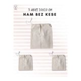 ALERSS 10x10 Cm 3 Adet Hambez Kese - Nişan, Kına, Düğün, Seminer, Organizer Düzenleyici Ham Bez Kese