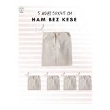 ALERSS 30x45 Cm 5 Adet Hambez Kese -bavul Içi Düzenleyici Ayakkabı Saklama Torbası, Ham Bez Kese