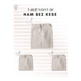 ALERSS 40x45 Cm 3 Adet Hambez Kese - Kiloluk Bakliyat Meyve Sebze Erişte Saklama Ham Bez Kese