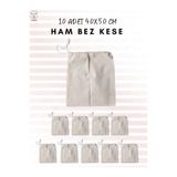 ALERSS 40x50 Cm 10 Adet Hambez Kese - Kiloluk Bakliyat Saklama Torbası Meyve Sebze Erişte Ham Bez Kese