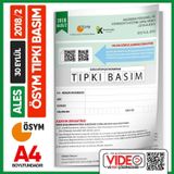 Ales 2018/2 (Eylül) Ösym Tıpkı Basım Çıkmış Soru Deneme Kitapçığı Video/Pdf Çözümlü Türkiye Geneli