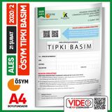 ALES 2020/2 ÖSYM Tıpkı Basım Çıkmış Soru Deneme Kitapçığı Video/PDF Çözümlü Türkiye Geneli