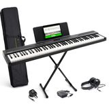 Alesis Recital Play 88 Tuşlu Piyano Klavye Paketi | Yeni Başlayanlar için Taşınabilir, 480 Ses, Dersler, Stand, Sustain Pedalı, Kulaklık, Taşıma Çantası Dahildir