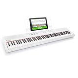 Alesis Recital White Dijital Piano Klavye, Elektronik Org, 88 Tuşlu Yeni Başlayanlar İçin Yarı Ağırlıklı Tuşlu, Dahili Hoparlörlü ve Piano Dersli