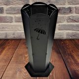 ALESS METAL TASARIM ŞEMSİYELİK SİYAH Siyah