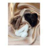 Alessia 3'lü Peluş Mandal Toka Seti, Büyük Boy 10 cm Yumuşak Peluş Saç Tokası
