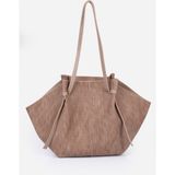 Alessia Bag Meredith Hasır Görünümlü Suni Deri Çanta - 7520-Vizon