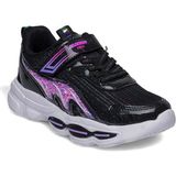 Alessio 010-25 Simli Maskotlu Kız Çocuk Sneaker Siyah Lila 26-30