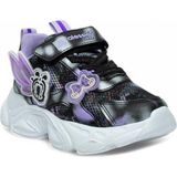 Alessio 034-25 Simli Kelebek Kız Çocuk Sneaker Lila Siyah Beyaz 31-35