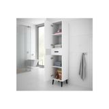 Alesta Çok Amaçlı Banyo Dolabı, Beyaz, 2 Kapaklı