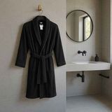 Alesta Home Pamuklu Siyah Bornoz BRNZ021 - Standart