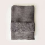 Alesta Home Pamuklu Waffle Gri Banyo Havlusu 70X140 cm HVL065 - 70 x 140 cm - Renkli