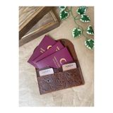 ALESTA LEATHER (İSİM YAZIYORUZ) Aile Boyu Pasaport Kılıfı - Hakiki Deri El Yapımı