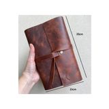 ALESTA LEATHER (İSİM YAZIYORUZ) Kitap / Defter / Ajanda Kılıfı - El Yapımı Hakiki Deri - Kitap Hediyeli!