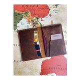 ALESTA LEATHER (İSİM YAZIYORUZ) Pasaport Kılıfı - El Yapımı Hakiki Deri
