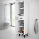 Alesta Life 2 Kapaklı Çekmeceli Beyaz Dolap