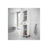 Alesta Life 2 Kapaklı Çekmeceli Mutfak Dolabı Banyo Dolabı Çok Amaçlı Dolap Beyaz