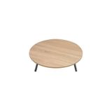 Alesta Life 60 Cm Çap - Ahşap Kaplama Katlanabilir Yer Sofrası Hamur Açma Tahtası Oyun Masası - 21 Cm Yükseklik