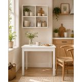 Alesta Life Beyaz Yemek Masası, Mutfak Masası, Çalışma Masası, Metal Ayaklı Masa, Bilgisayar Masası 70X70 - 70 x 70