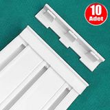 Alet Çantam 3'Lü Korniş Kapağı Geçmeli Ray Perde Son Kilidi - 10'Lu Paket