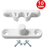 Alet Çantam Aletçantam Pvc Kapı Pencere Sineklik Beyaz Plastik Çıt Çıt Kilit Menteşe Küçük Boy 4cm -10 Adet