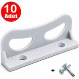Alet Çantam Büyük Sineklik Tutamağı Kulbu 10 Adet Beyaz Tutamak Çekme Tutma Kulp +Vida