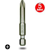Alet Çantam Gfb Bits Yıldız Uç Vidalama Matkap Ucu Ph2 x 50 mm - 5 Adet