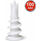 Alet Çantam Matkap Uçlu Turbolet Alçıpan Dübeli Plastik Burgu Dubel - 100 Adet