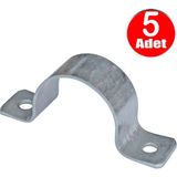 Alet Çantam No:8 Çiftli Sac Kablo Kroşe 35MM Demir Köprü Metal Boru Tutma Bağlama Kelepçesi -5ADET
