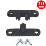 Alet Çantam Pvc Kapı Pencere Sineklik Antrasit Plastik Çıt Çıt Kilit Menteşe Küçük Boy 4cm -10 Adet