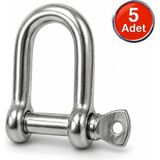 Alet Çantam Salıncak 8mm Zincir Kilidi U Mapa Vidalı Bağlantı -5 Adet - 8 mm