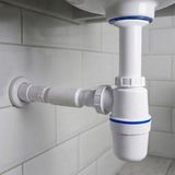 Alet Çantam Taslı ve Körüklü Sökülebilir Lavabo Evye Sifonu Inox Paslanmaz Vidalı Süzgeçli Mutfak Banyo Gider Borusu Hortumu - Beyaz