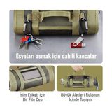 Alet Çantası, Ağır Hizmet Tipi Kanvas Rulo Takım Çantası, Katlanabilir Alet Organizer El Çantası, Tamirci Marangoz Teknisyen Hobici Takım Çantası, Alet Takım Anahtar Düzenleyici Çanta Gri - Option-1