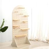 Alet Pegboard Garaj Duvar Rafı Matkap Ucu Depolama Anahtarı Seti Rafları Tutucular, Pegboard Panelleri, Raflar, Bağımsız Ahşap Pegboard Düzenleyici Ev için Büyük Bağlantısız Pegboard Masif Ahşap Craf