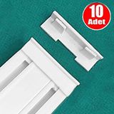 Aletçantam 2'li Korniş Kapağı Geçmeli Ray Perde Son Kilidi - 10'lu Paket Beyaz