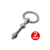 ALETÇANTAM 8mm Halkalı Somunlu Civata Kapı Kilit Askısı Vida -2 Adet 01609101101101