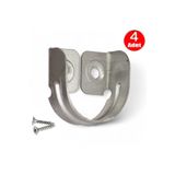 ALETÇANTAM Dolap Içi Yuvarlak Gardrop Boru Tutucu Aparatı Elbise Askı Flanşı - 4 Adet 01368101101101