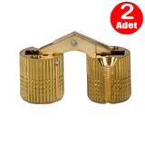 Aletcantam Gizli Masa Mentesesi 14Mm Metal Kirma Katlanir Mentese - 2 Adet