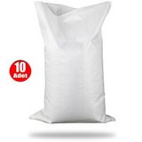 Aletçantam Naylon Çuval Moloz Eşya Taşınma Şeker Çuvalı 60x95cm - 10 Adet Beyaz