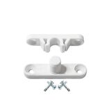 ALETÇANTAM Pvc Kapı Pencere Sineklik Beyaz Plastik Çıt Çıt Kilit Menteşe Küçük Boy 4cm -10 Adet 01505101101101