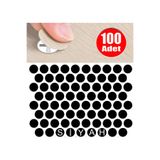 ALETÇANTAM Yapışkanlı Tıpa Dolap Vida Kapatma Gizleme Yapıştırma Kapağı Parlak Siyah -100 Adet 01208101101101