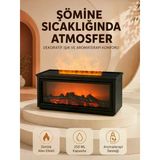 Alev Efektli Aroma Yayıcı Ha Nemlendirici Uzaktan Kumandalı Gece Lambası