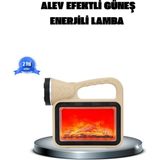 Alev Efektli Solar Lamba Cob Işıklı Taşınabilir Bahçe Kamp Aydınlatma - Çok Renkli