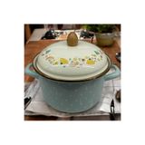 ALEV EMAYE 20 cm 3 Litre Emaye Yoğurt Mayalama ve yemek pişirme Tenceresi-ahşap kulplu
