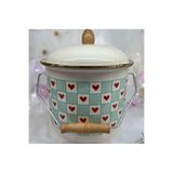 ALEV EMAYE Love Seri 20 cm Emaye Bakraç – 5 Litre | 2 Renk Seçeneği