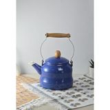 Alev Vintage Ahşap Saplı Emaye Demlik Kettle 2,5Lt