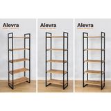 Alevra Metal Kitaplık 5 Raflı Ofis Kitaplığı Kitap Dosya Rafı